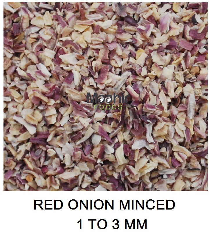 Dehydrated Red Onion Minced Maahir Foods Ingredients Network